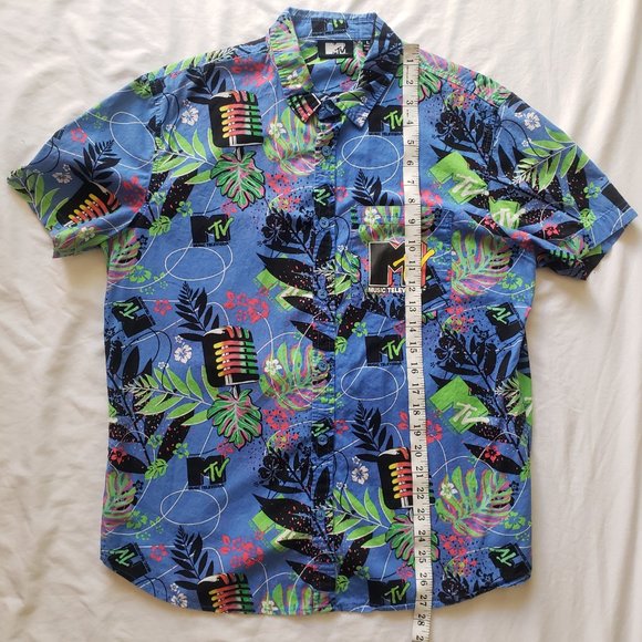 Vintage Authentic MTV Button Up Collar Shirt | Large | Music Television - Picture 5 of 11